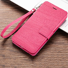 Custodia Portafoglio In Pelle Cover con Supporto per Huawei Honor 8A Rosa Caldo