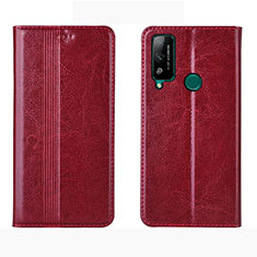 Custodia Portafoglio In Pelle Cover con Supporto per Huawei Honor Play4T Rosso