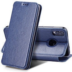 Custodia Portafoglio In Pelle Cover con Supporto per Huawei Honor V10 Lite Blu