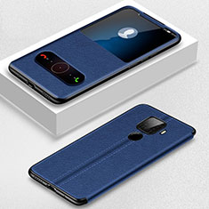 Custodia Portafoglio In Pelle Cover con Supporto per Huawei Mate 30 Lite Blu