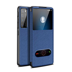 Custodia Portafoglio In Pelle Cover con Supporto per Huawei Nova 7 Pro 5G Blu