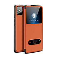 Custodia Portafoglio In Pelle Cover con Supporto per Huawei Nova 8 SE 5G Arancione