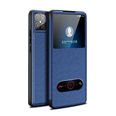 Custodia Portafoglio In Pelle Cover con Supporto per Huawei Nova 8 SE 5G Blu