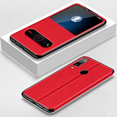 Custodia Portafoglio In Pelle Cover con Supporto per Huawei P30 Lite XL Rosso