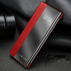 Custodia Portafoglio In Pelle Cover con Supporto per Huawei P40 Pro+ Plus Rosso
