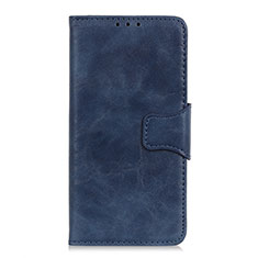 Custodia Portafoglio In Pelle Cover con Supporto per Huawei Y5p Blu