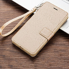 Custodia Portafoglio In Pelle Cover con Supporto per Huawei Y6 Prime (2019) Oro