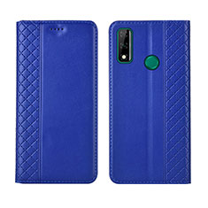 Custodia Portafoglio In Pelle Cover con Supporto per Huawei Y8s Blu