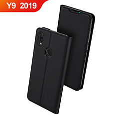 Custodia Portafoglio In Pelle Cover con Supporto per Huawei Y9 (2019) Nero