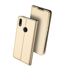 Custodia Portafoglio In Pelle Cover con Supporto per Huawei Y9 (2019) Oro