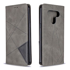 Custodia Portafoglio In Pelle Cover con Supporto per LG K51 Grigio