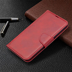Custodia Portafoglio In Pelle Cover con Supporto per LG K61 Rosso