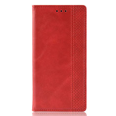 Custodia Portafoglio In Pelle Cover con Supporto per Motorola Moto E6s (2020) Rosso