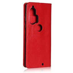 Custodia Portafoglio In Pelle Cover con Supporto per Motorola Moto Edge Plus Rosso