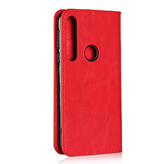Custodia Portafoglio In Pelle Cover con Supporto per Motorola Moto G8 Play Rosso