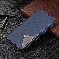 Custodia Portafoglio In Pelle Cover con Supporto per Nokia 3.4 Blu