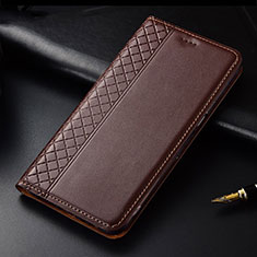 Custodia Portafoglio In Pelle Cover con Supporto per OnePlus 7T Marrone