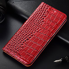 Custodia Portafoglio In Pelle Cover con Supporto per OnePlus 7T Pro Rosso