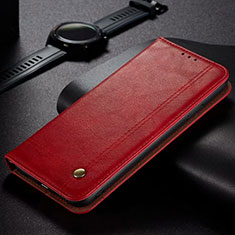 Custodia Portafoglio In Pelle Cover con Supporto per Oppo A12 Rosso