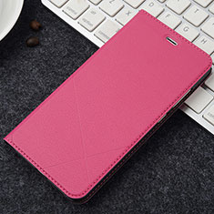 Custodia Portafoglio In Pelle Cover con Supporto per Oppo A3 Rosa Caldo