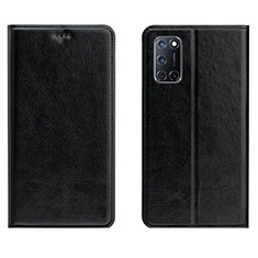 Custodia Portafoglio In Pelle Cover con Supporto per Oppo A52 Nero