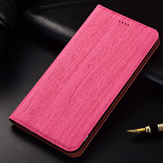 Custodia Portafoglio In Pelle Cover con Supporto per Oppo Find X Rosa Caldo