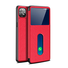 Custodia Portafoglio In Pelle Cover con Supporto per Oppo Reno4 SE 5G Rosso