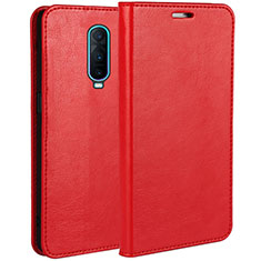 Custodia Portafoglio In Pelle Cover con Supporto per Oppo RX17 Pro Rosso