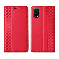 Custodia Portafoglio In Pelle Cover con Supporto per Realme Q2 Pro 5G Rosso