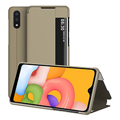 Custodia Portafoglio In Pelle Cover con Supporto per Samsung Galaxy A01 SM-A015 Oro