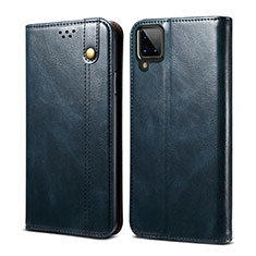 Custodia Portafoglio In Pelle Cover con Supporto per Samsung Galaxy A12 5G Blu
