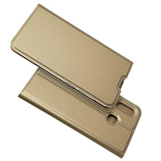 Custodia Portafoglio In Pelle Cover con Supporto per Samsung Galaxy A20 Oro