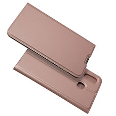 Custodia Portafoglio In Pelle Cover con Supporto per Samsung Galaxy A20 Oro Rosa