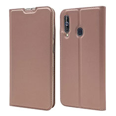 Custodia Portafoglio In Pelle Cover con Supporto per Samsung Galaxy A60 Oro Rosa