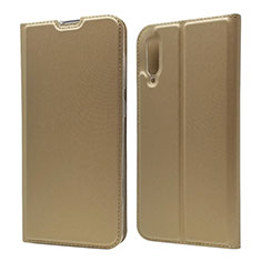 Custodia Portafoglio In Pelle Cover con Supporto per Samsung Galaxy A70 Oro