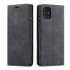 Custodia Portafoglio In Pelle Cover con Supporto per Samsung Galaxy A71 4G A715 Nero