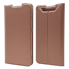 Custodia Portafoglio In Pelle Cover con Supporto per Samsung Galaxy A80 Oro Rosa