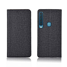 Custodia Portafoglio In Pelle Cover con Supporto per Samsung Galaxy A9 (2018) A920 Nero