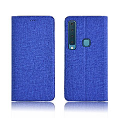 Custodia Portafoglio In Pelle Cover con Supporto per Samsung Galaxy A9s Blu