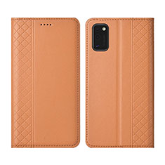 Custodia Portafoglio In Pelle Cover con Supporto per Samsung Galaxy M51 Arancione