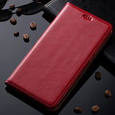 Custodia Portafoglio In Pelle Cover con Supporto per Samsung Galaxy M60s Rosso