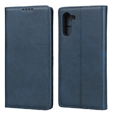 Custodia Portafoglio In Pelle Cover con Supporto per Samsung Galaxy Note 10 5G Blu