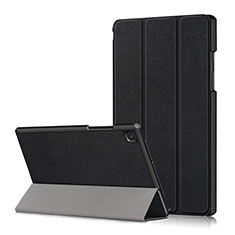 Custodia Portafoglio In Pelle Cover con Supporto per Samsung Galaxy Tab A7 4G 10.4 SM-T505 Nero