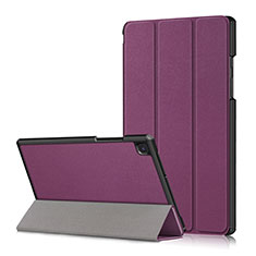 Custodia Portafoglio In Pelle Cover con Supporto per Samsung Galaxy Tab A7 4G 10.4 SM-T505 Viola