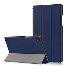 Custodia Portafoglio In Pelle Cover con Supporto per Samsung Galaxy Tab A7 Wi-Fi 10.4 SM-T500 Blu