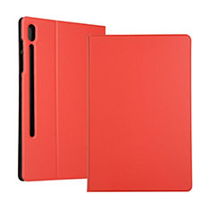Custodia Portafoglio In Pelle Cover con Supporto per Samsung Galaxy Tab S6 10.5 SM-T860 Rosso