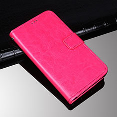 Custodia Portafoglio In Pelle Cover con Supporto per Sony Xperia 10 Plus Rosa Caldo