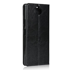 Custodia Portafoglio In Pelle Cover con Supporto per Sony Xperia 8 Nero