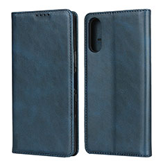 Custodia Portafoglio In Pelle Cover con Supporto per Sony Xperia L4 Blu