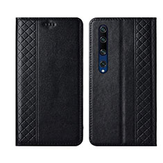 Custodia Portafoglio In Pelle Cover con Supporto per Xiaomi Mi 10 Nero